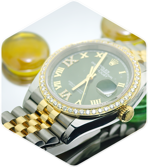 Đính kim cương đồng Rolex Datejust Rolesor Yellow Gold